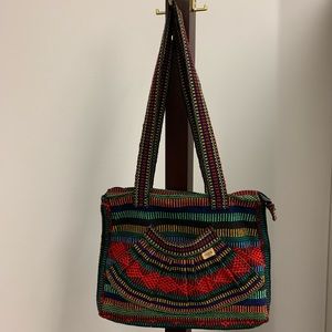 Colorful Artesanias mr Pinzon tote shoulder woven bag multi color